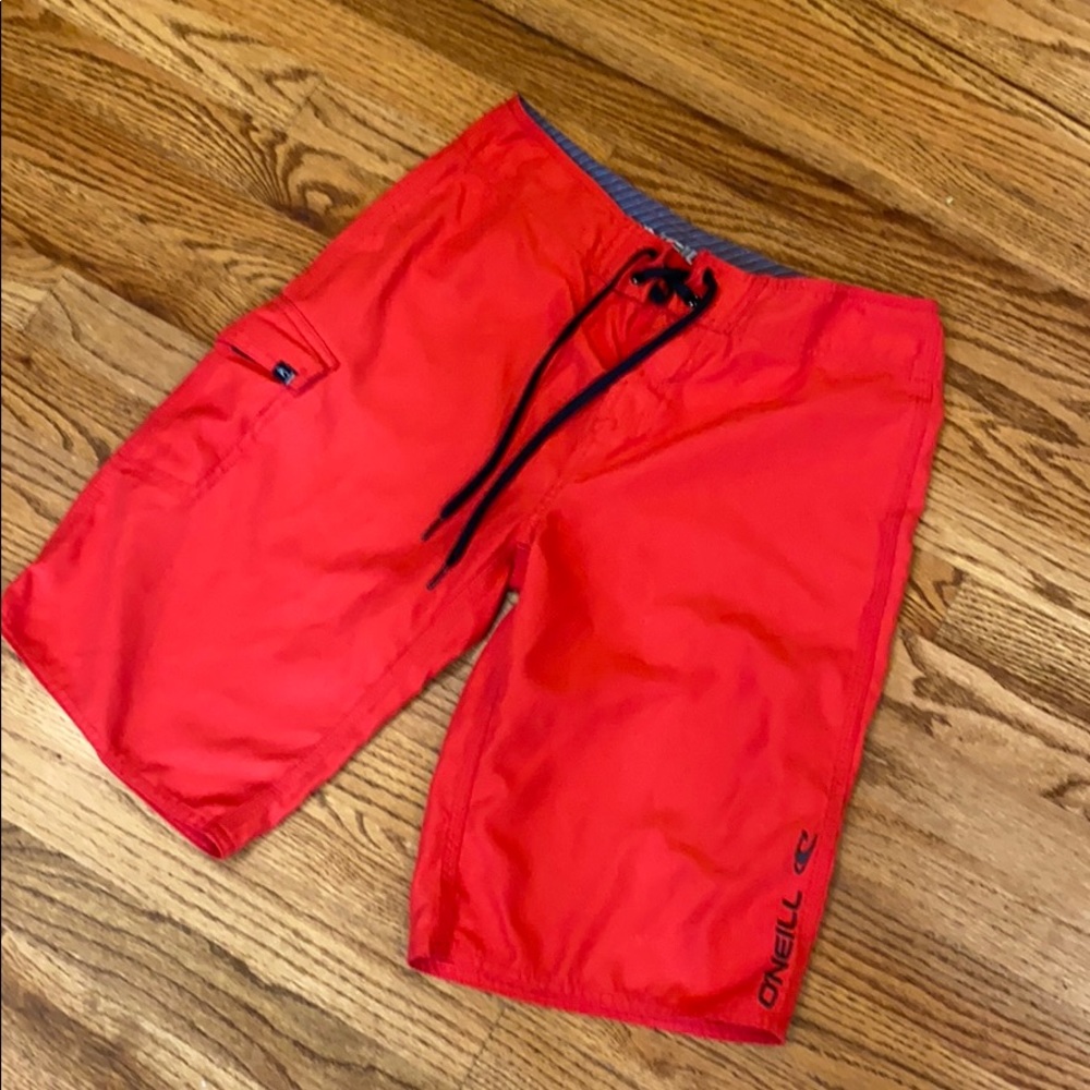 O’Neill men’s red board shorts swim trunks